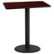 Emma and Oliver 30"x42" Rectangular Laminate Bar Table with 24" Round Base